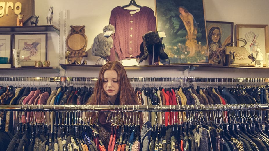 woman in fashion retail store